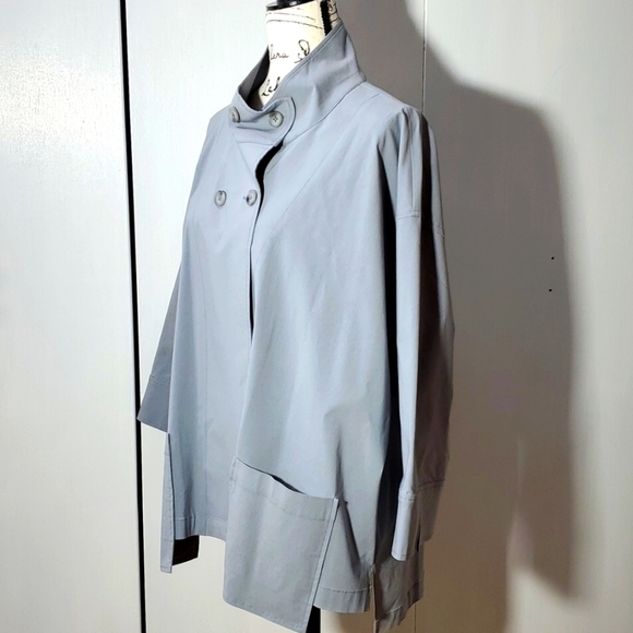 MarlaWynne Jackets & Blazers - Marla Wayne |Womens Light Gray Blazer Cape Coat Dressy Neutral Evening Wear Sz.M
